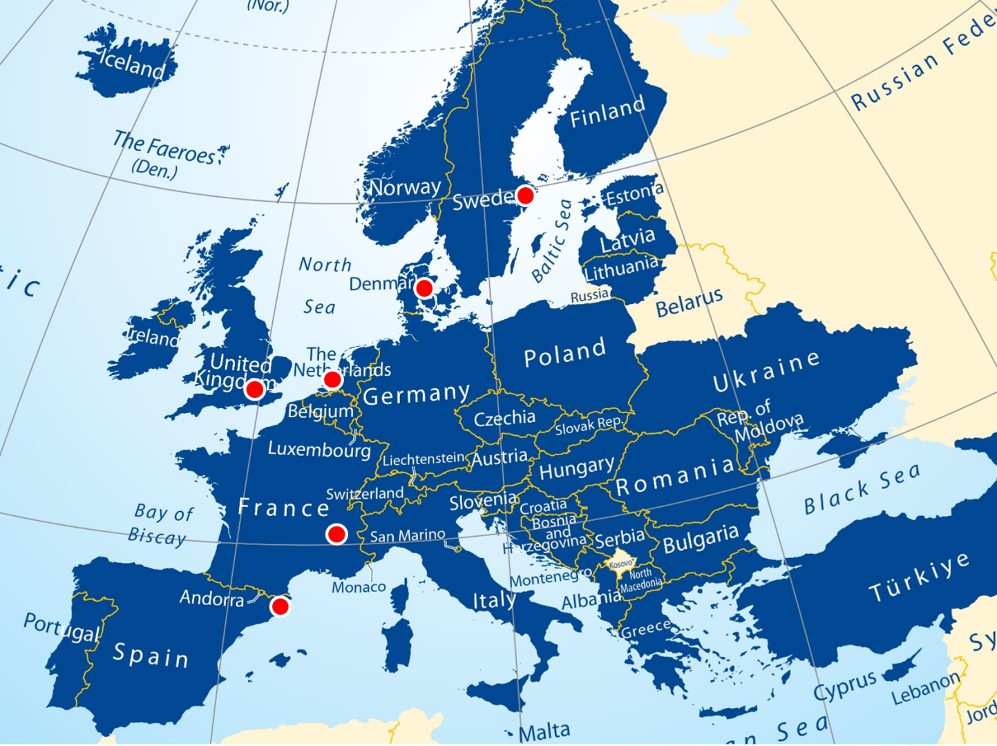 Partnerships throughout Europe